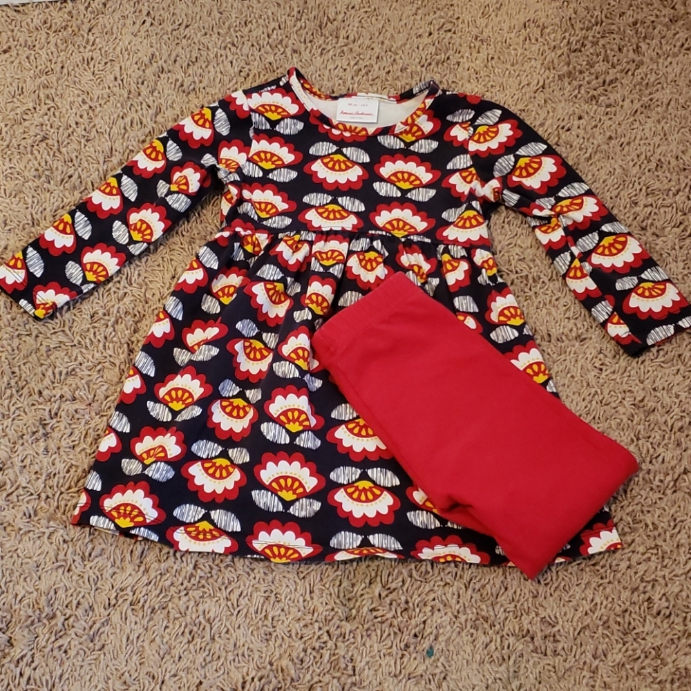 Hanna Andersson Long Sleeve Dress and Leggings